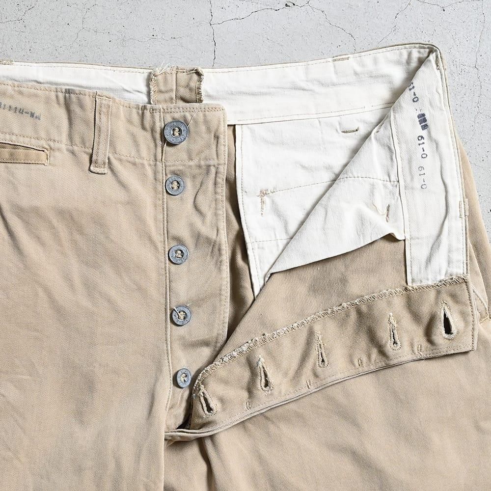 U.S.ARMY 41-KHAKI CHINO TROUSERS（METAL BUTTON/GOOD