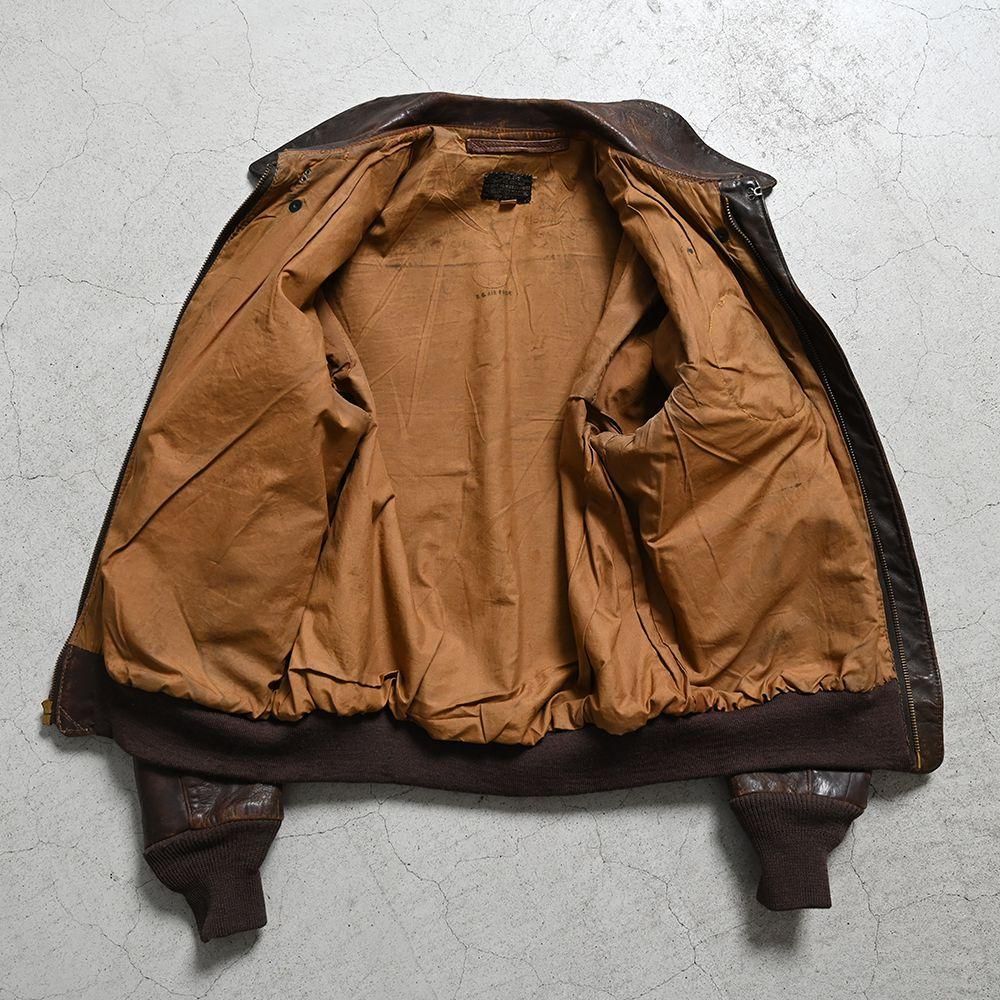 USAAF A-2 LEATHER FLIGHT JACKET WITH SQUADRON PATCH（'41/by