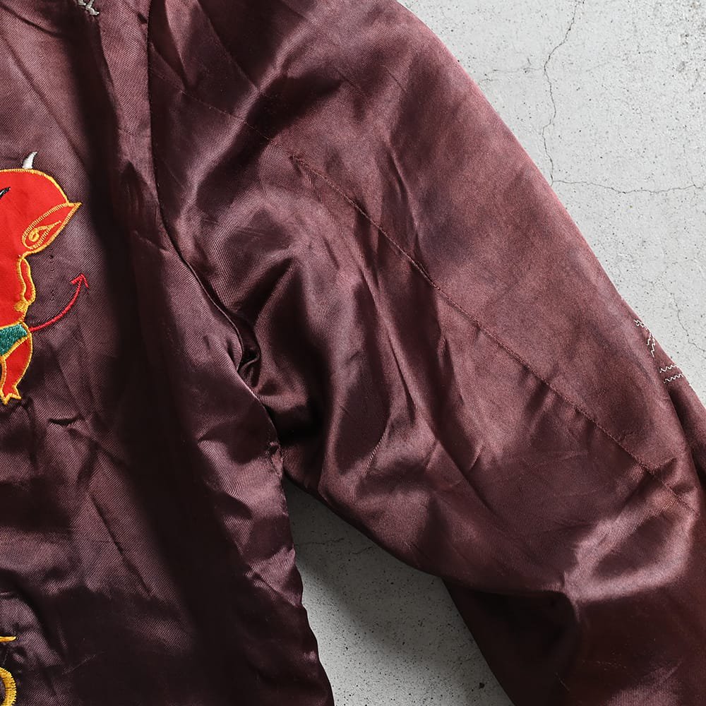 KOREA ”RED DEVIL” SOUVENIR JACKET（UNUSUAL DETAIL/GOOD CONDITION） - 古着屋 ｜  mushroom(マッシュルーム) ヴィンテージクロージングストア