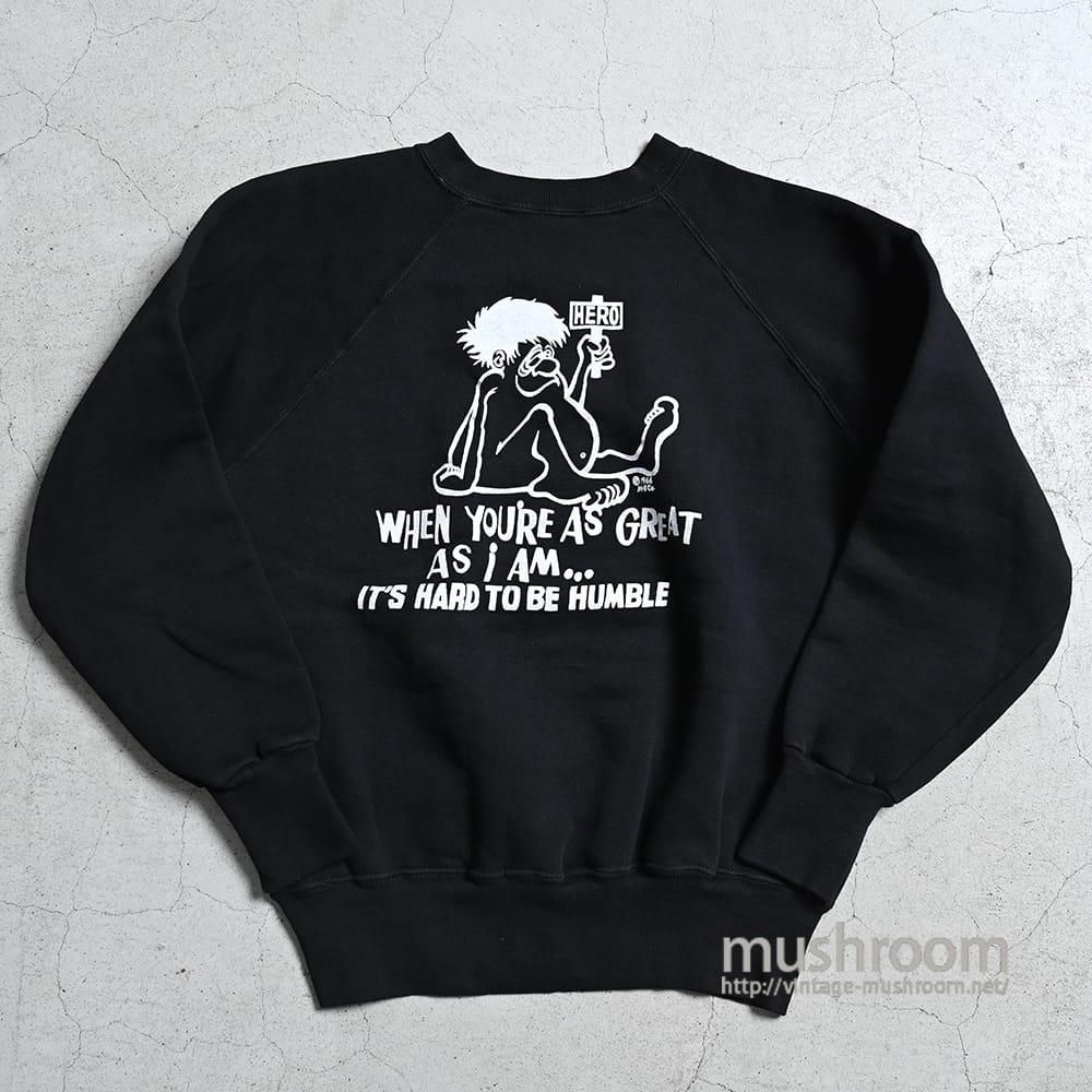 OLD MONSTER PRINT BLK SWEAT SHIRT（1960'S/SUPER MINT