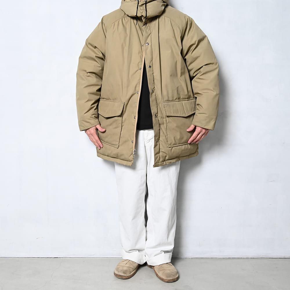 WOOLRICH DOWN JACKET WITH HOODY(GOOD CONDITION/TAN/X-LARGE WOOLRICH DOWN JACKET WITH HOODY(GOOD CONDITION/TAN/X-LARGE