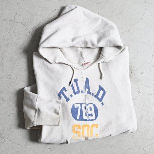 CHAMPION T.U.A.D WATER PRINT REVERSE WEAVE HOODY WITH STENCILEarly 1970'S/LARGE
