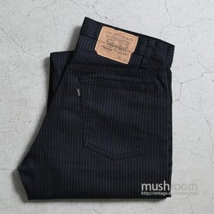 LEVI'S 505-2892 BLACK STRIPED PANTS'85/VERY GOOD CONDITION