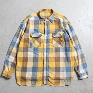 OLD PLAID FLANNEL SHIRT1950'S/GOOD USED CONDITION