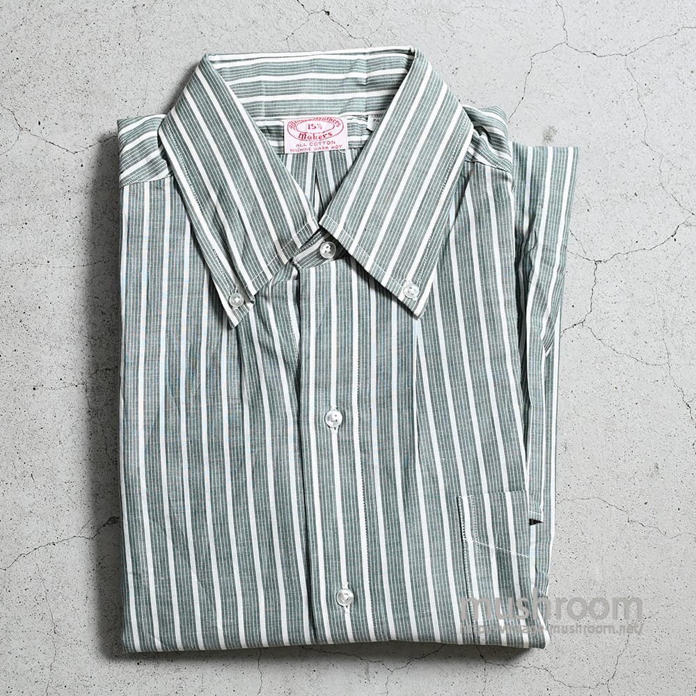 BROOKS BROTHERS STRIPE S/S BD SHIRT（SZ 15 1/2/DEADSTOCK） - 古着屋 ｜  mushroom(マッシュルーム)　ヴィンテージクロージングストア