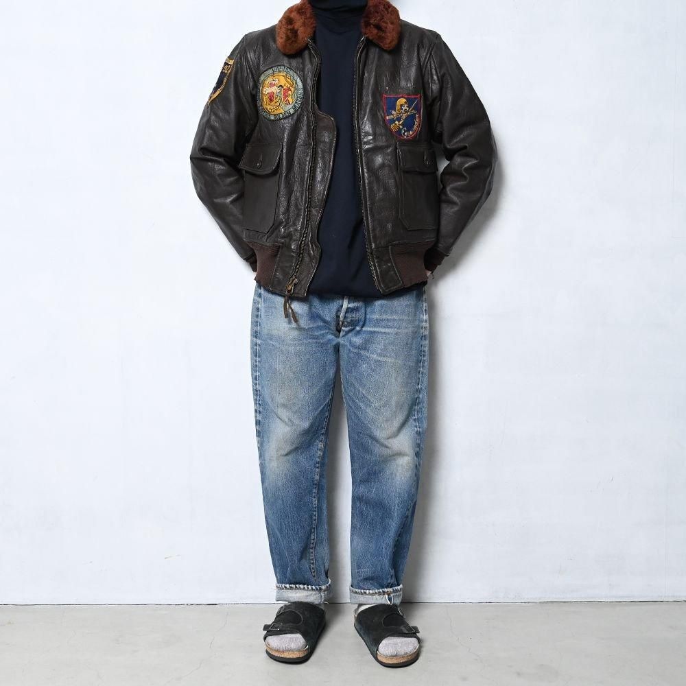 U.S.NAVY 7823C G-1 FLIGHT JACKET WITH SQUADRON PATCH（1960'S