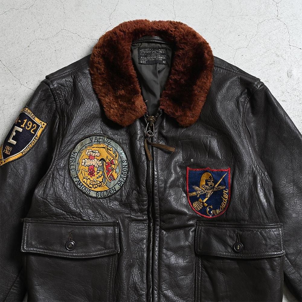 U.S.NAVY 7823C G-1 FLIGHT JACKET WITH SQUADRON PATCH(1960'S U.S.NAVY 7823C G-1 FLIGHT JACKET WITH SQUADRON PATCH(1960'S
