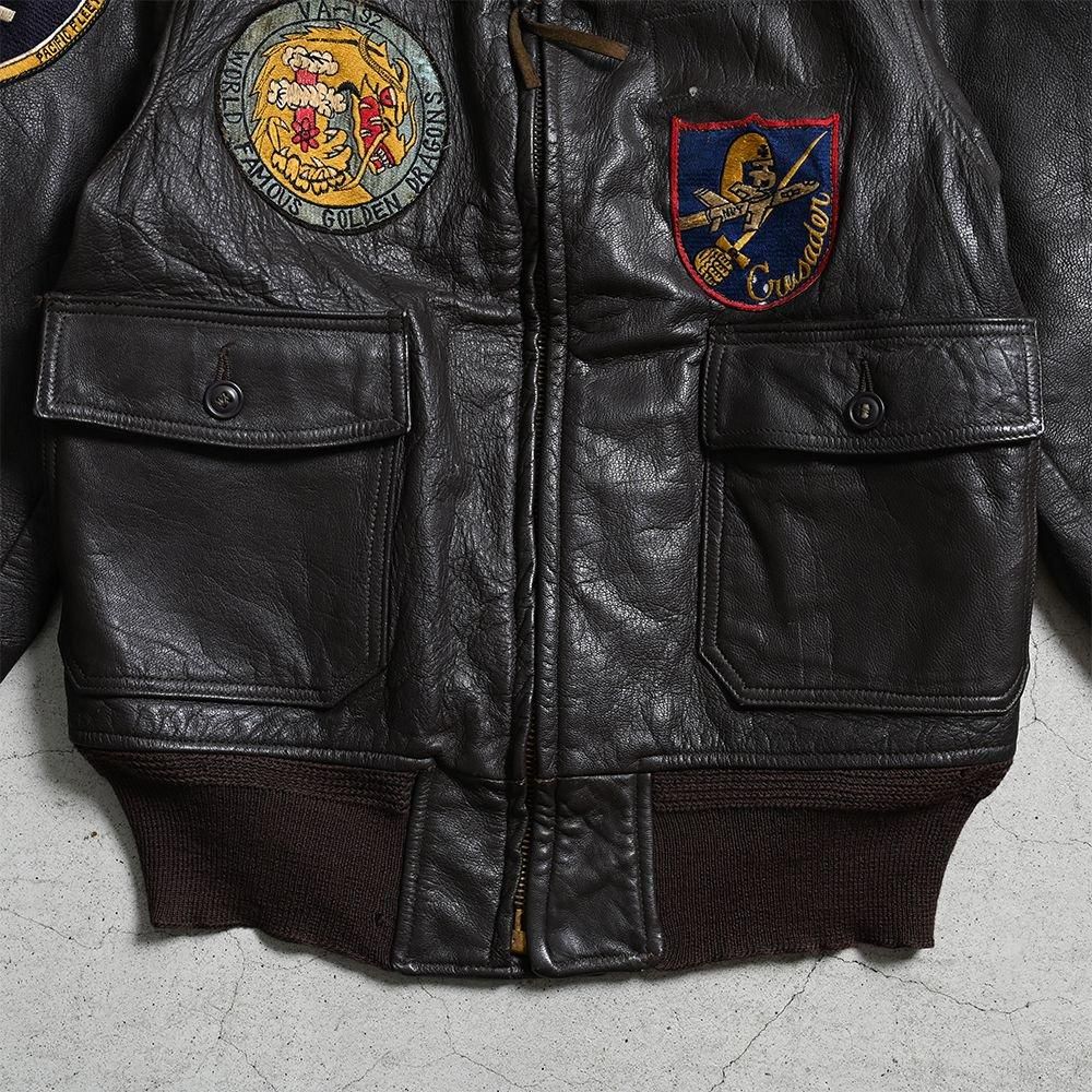 U.S.NAVY 7823C G-1 FLIGHT JACKET WITH SQUADRON PATCH（1960'S