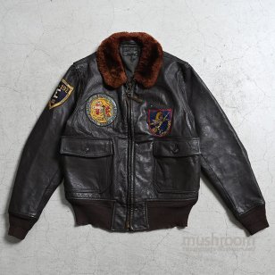U.S.NAVY 7823C G-1 FLIGHT JACKET WITH SQUADRON PATCH1960'S/GOOD CONDITION/SZ 42
