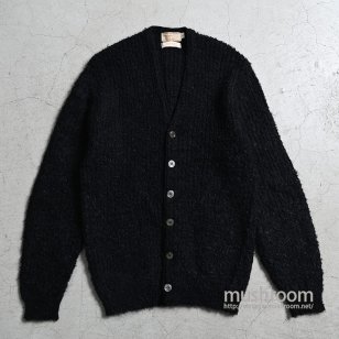 TRAVERSE BAY WOOLEN CO. BLACK MOHAIR CARDIGANMINT CONDITION/LARGE