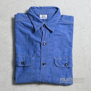 SEARS BLUE CHAMBRAY WORK SHIRT WITH ELBOW PATCHVERY GOOD CONDITION 