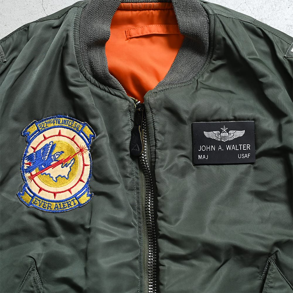 USAF MA-1 FLIGHT JACKET WITH PACTH（'73/MINT CONDITION/LARGE） - 古着屋 ｜  mushroom(マッシュルーム) ヴィンテージクロージングストア