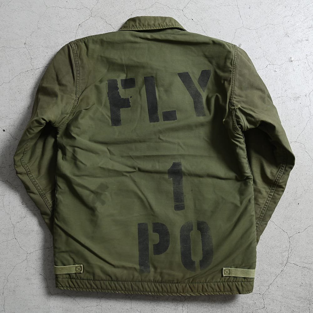 U.S.NAVY A-2 DECK JACKET WITH STENCIL（GOOD USED CONDITION ...