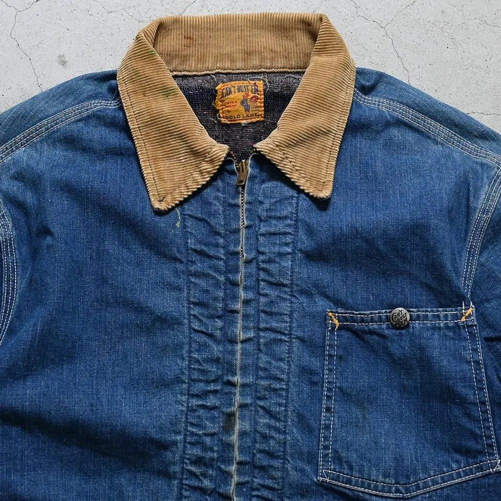 CAN'T BUST'EM DENIM WORK JACKET WITH BLANKET(1950'S/GOOD CAN'T BUST'EM DENIM WORK JACKET WITH BLANKET(1950'S/GOOD