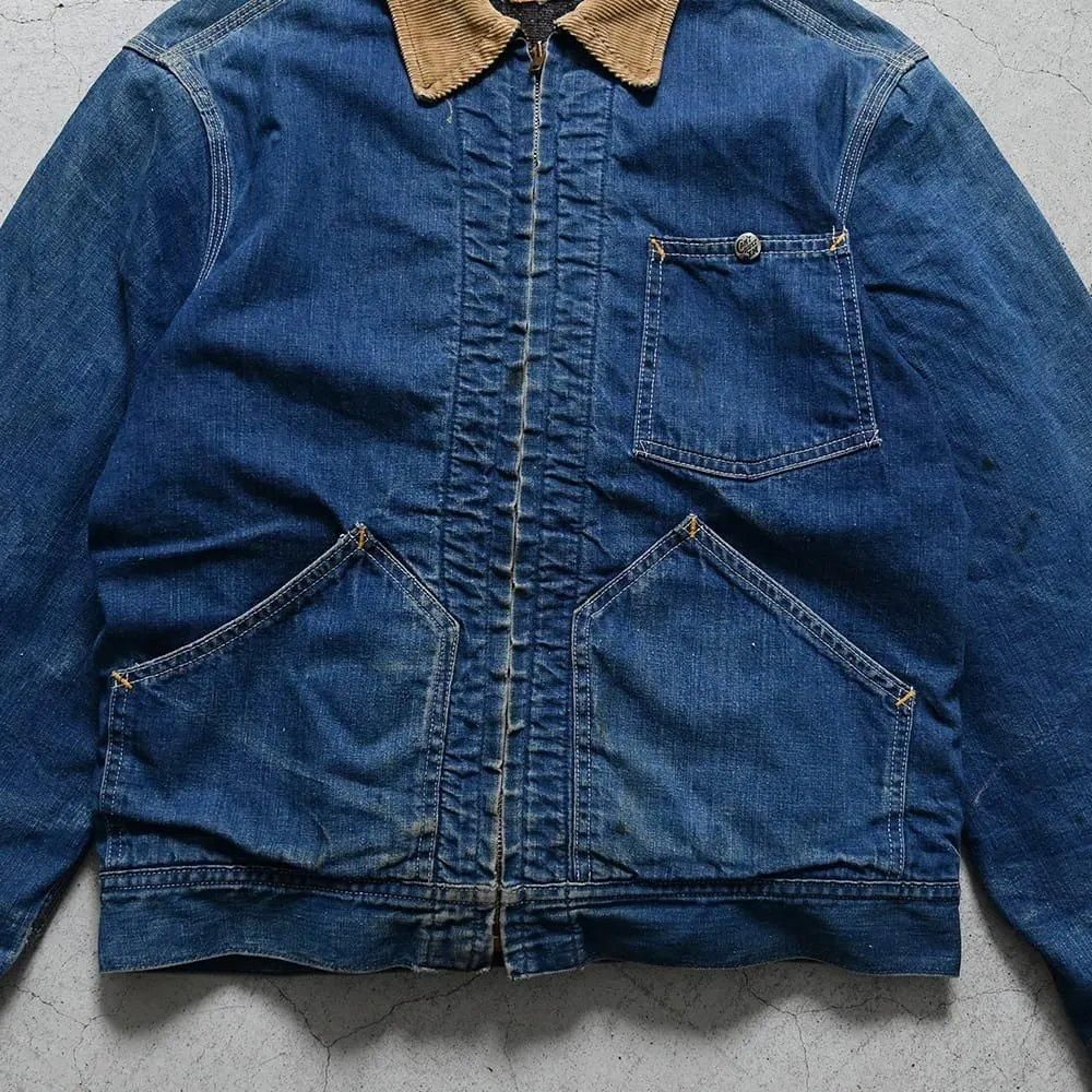 CAN'T BUST'EM DENIM WORK JACKET WITH BLANKET(1950'S/GOOD CAN'T BUST'EM DENIM WORK JACKET WITH BLANKET(1950'S/GOOD