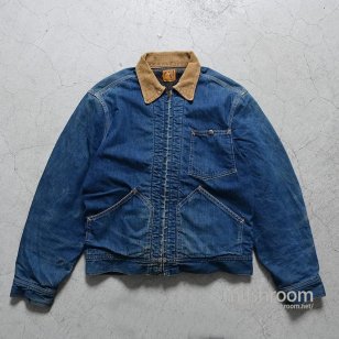 CAN'T BUST'EM DENIM WORK JACKET WITH BLANKET1950'S/GOOD CONDITION