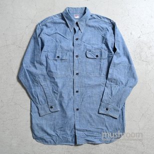 HERCULES CHAMBRAY WORK SHIRT WITH ELBOW PATCHGOOD CONDITION