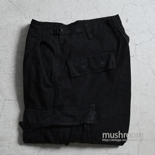 U.S.MILITARY BLACK DYED COTTON TROUSERSOVER DYED/SMALL-SHORT