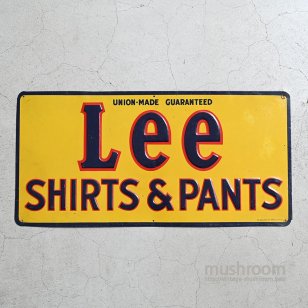 Lee Shirts & Pants ADVERTISING SIGN1950'S