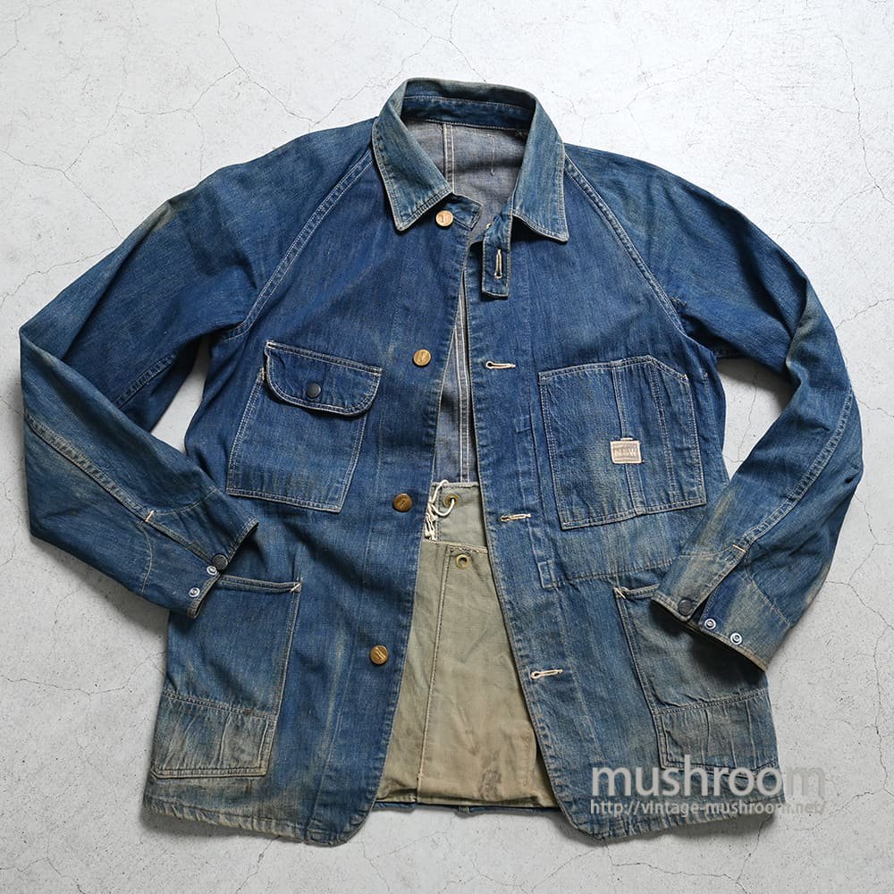 N&W DENIM COVERALL WITH CHINSTRAP 