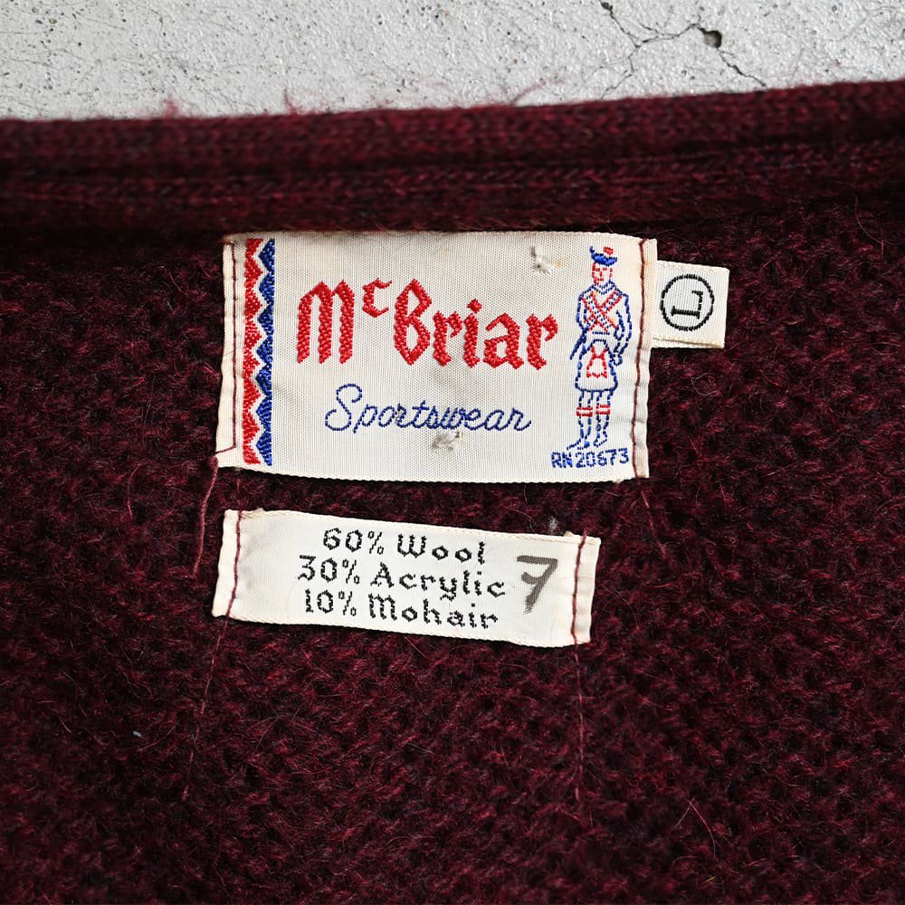 MCBRIAR MOHAIR CARDIGAN（LARGE/GOOD CONDITION） - 古着屋