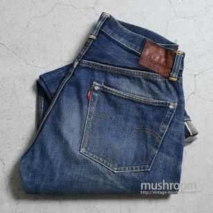 LEVI'S 501XX JEANS WITH LEATHER PATCH'47 MODEL/TIGER STRIPE&HONEYCOMB