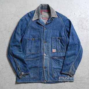HEAD LIGHT DENIM COVERALL WITH BLANKET1950'S
