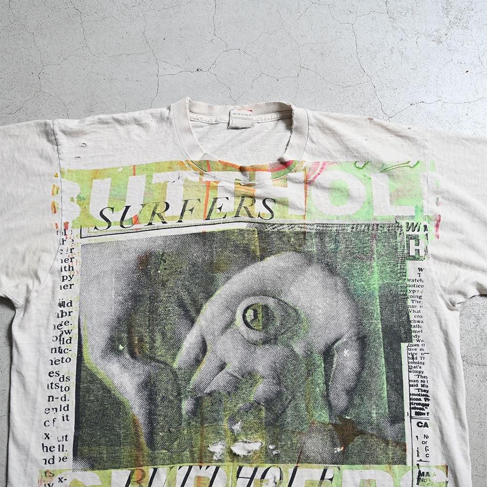 BUTTHOLE SURFERS MUSIC T-SHIRT(1980'S/AMAZING DAMAGE/X BUTTHOLE SURFERS MUSIC T-SHIRT(1980'S/AMAZING DAMAGE/X