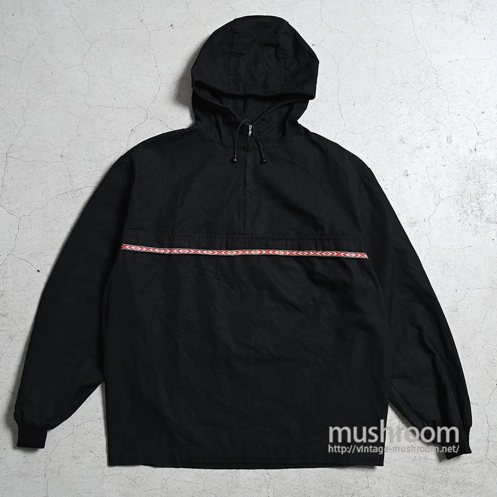 OLD PULLOVER BLACK COTTON ANORAK（1960'S/MINT CONDITION） - 古着屋 