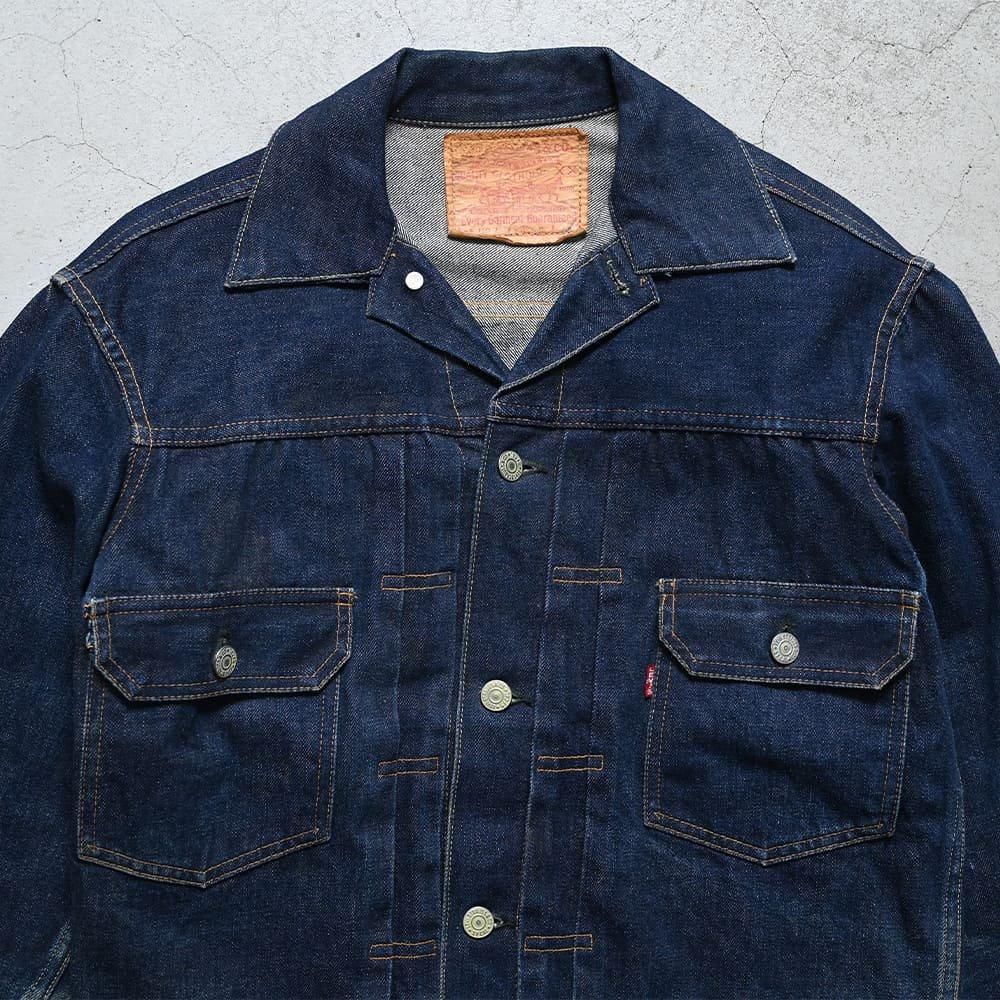 LEVI'S 507XX DENIM JACKET WITH LEATHER PATCH（DARK COLOR