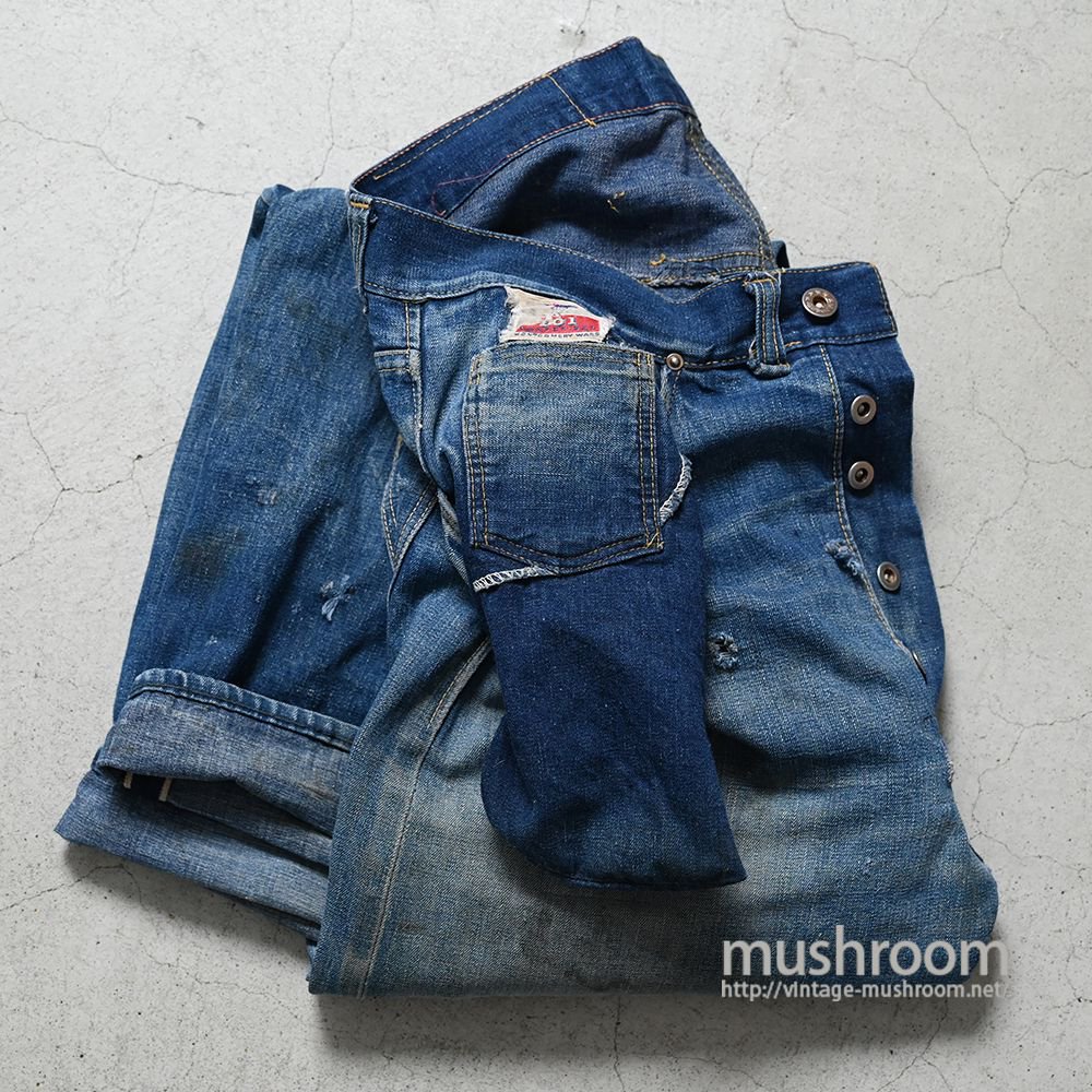 WW2 MW 101 5-POCKET JEANS WITH DENIM SLEEK（1940'S） - 古着屋 ｜  mushroom(マッシュルーム) ヴィンテージクロージングストア