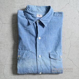 CAN'T BUST'EM L/S CHAMBRAY WORK SHIRTSZ 15 1/2/GOOD CONDITION