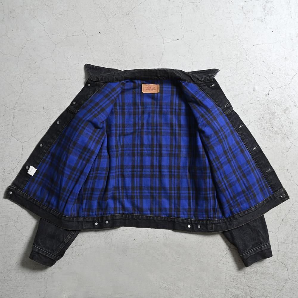 そ*ー様 Levis リーバイス 80s 70411 9418 ブラック トラッ 80s USA製 Levi'sリーバイス 70411 チェック ネルライナー 先