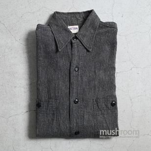 BIG YANK BLACK CHAMBRAY WORK SHIRT1950'S/MINT CONDITION