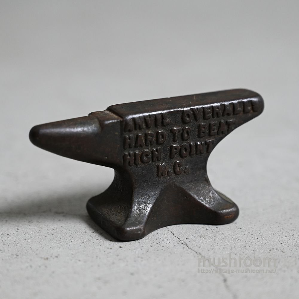 ANVIL OVERALL ADVERTISING CAST IRON PAPERWEIGHT（ANTIQUE） - 古着屋 ｜  mushroom(マッシュルーム)　ヴィンテージクロージングストア