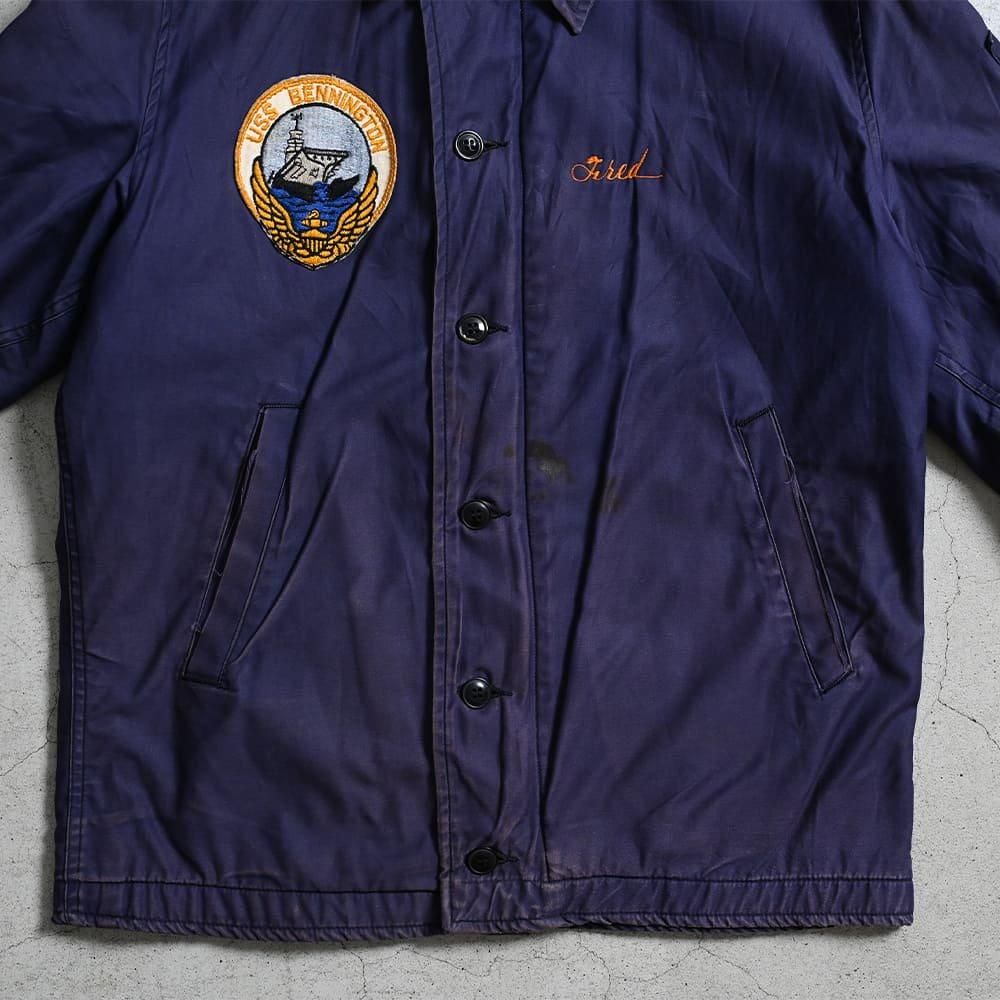 U.S.NAVY BLUE UTILITY JACKET WITH SQUADRON PATCH（SZ 38