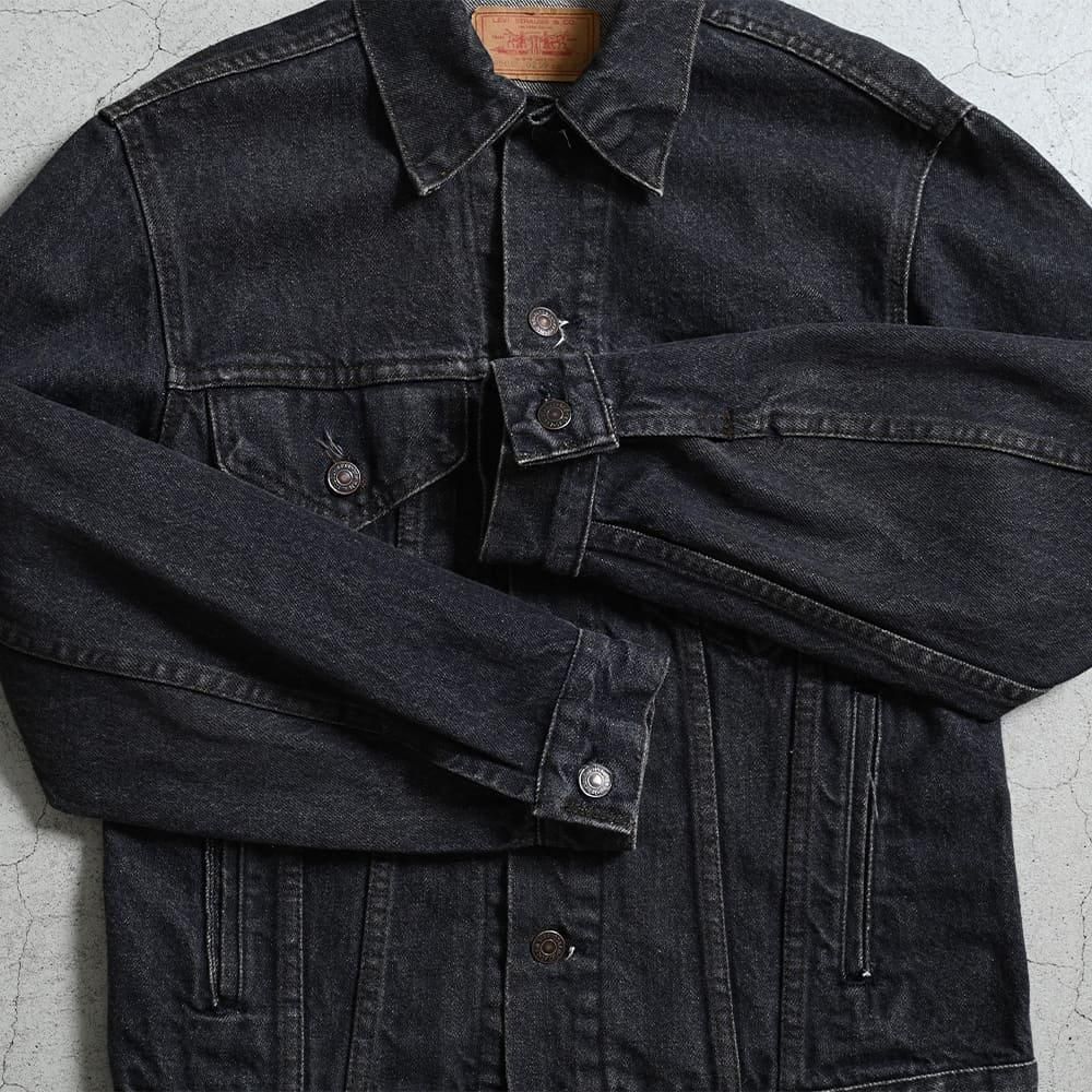 LEVI'S 70506-0259 BLACK DENIM JACKET（'84/SZ 38R/VERY GOOD