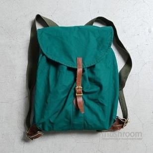 L.L.BEAN CANVAS RUCKSACK70'S/GREEN/MINT CONDITION