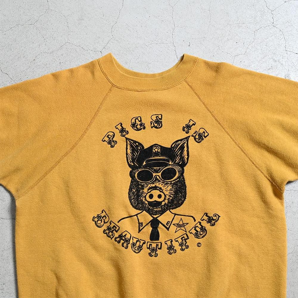 ARTEX FLOCK PRINT S/S SWEAT SHIRT（1960'S/GOOD CONIDITION