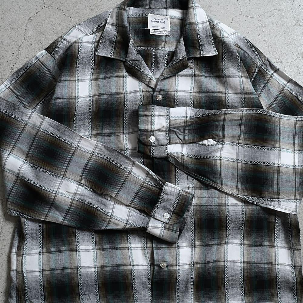 Town Craft [TOWN CRAFT] Vintage Shadow Check Rayon Shirt