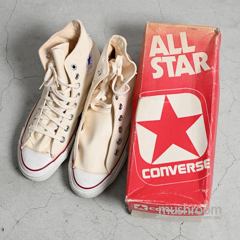 CONVERSE ALL-STAR HI CANVAS SHOES（US 7/DEADSTOCK） - 古着屋 ｜ mushroom(マッシュルーム)　 ヴィンテージクロージングストア検索用