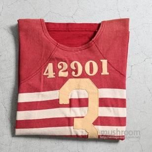 OLD BORDER FOOTBALL T-SHIRT WITH FELT PACTH1930'S/GOOD CONDITION/SZ 46