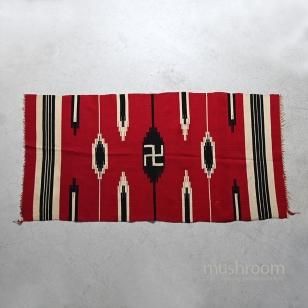 OLD WHIRLING LOGS CHIMAYO RUG1930'S/GOOD CONDITION