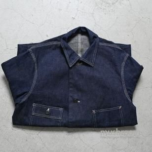 OXHIDE DENIM COVERALL 1930'S/SZ 44/DEADSTOCK