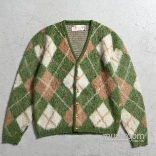 BRIAN MAT NEIL ARGYLE PATTERN MOHAIR CARDIGANX-LARGE/MINT CONDITION