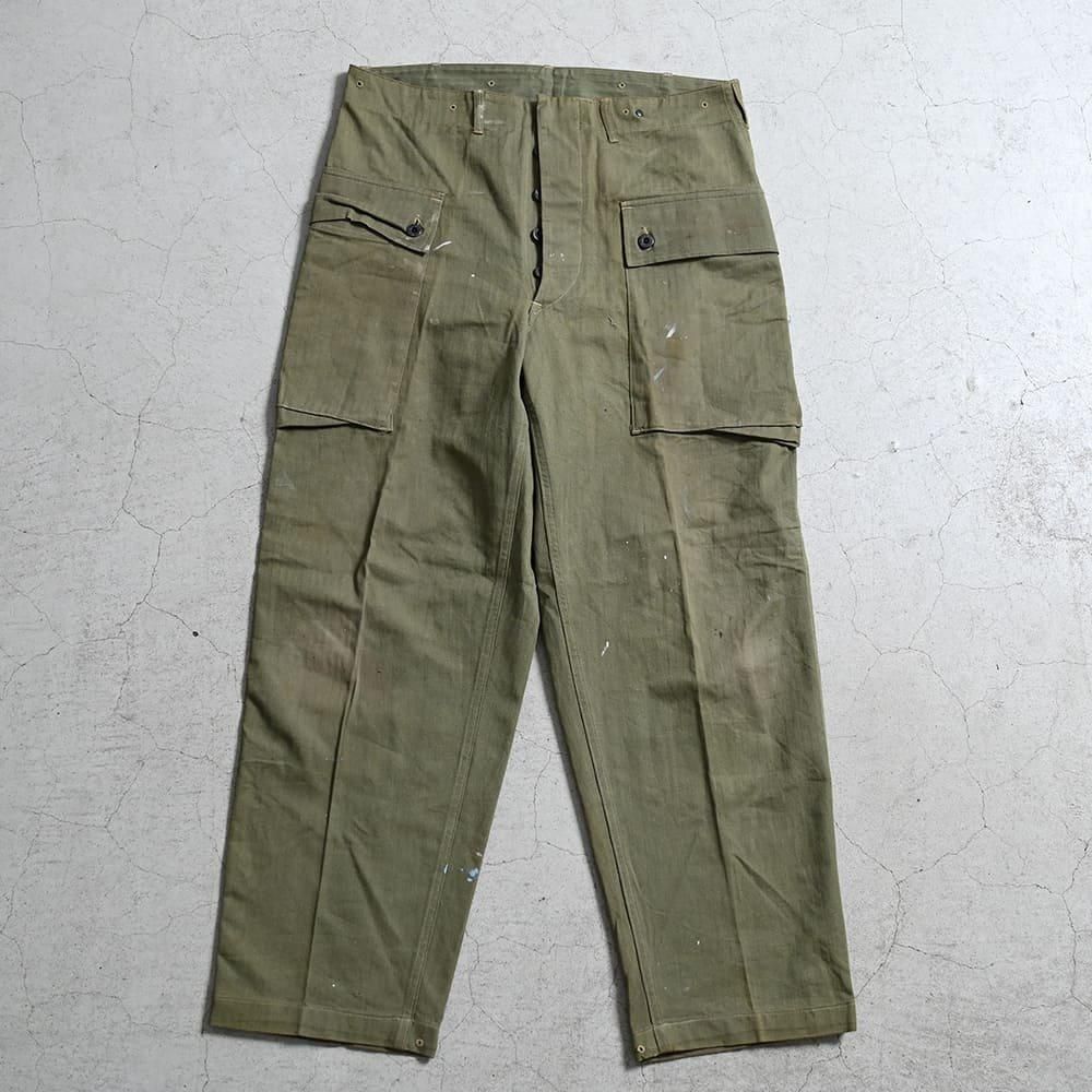WW2 USMC P-44 HBT TROUSERS（NON-WASHED/W36） - 古着屋