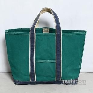 L.L.BEAN DELUXE TOTE80'S/GRNNVY/GOOD CONDITION