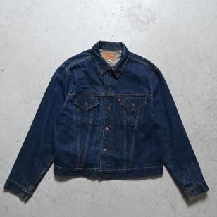 LEVI'S 70505-0217 BIGE DENIM JACKETSZ 50/BIG SIZE/DARK COLOR