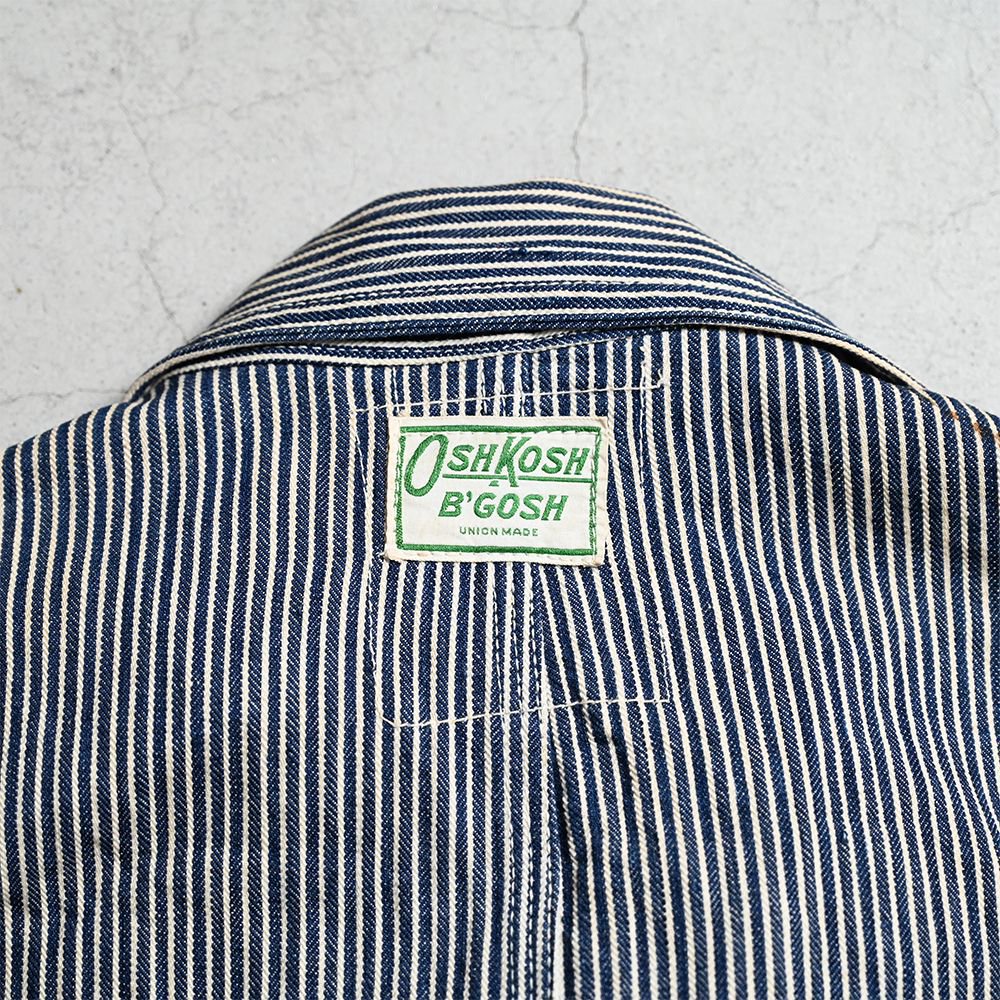 OSH KOSH HICKORY-STRIPE SHOP COAT（1940'S/MINT CONDITION） - 古着 