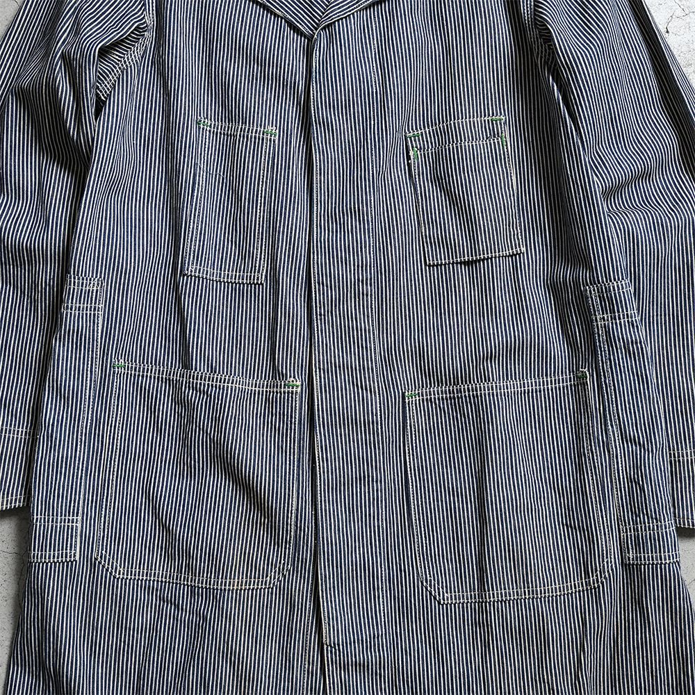 OSH KOSH HICKORY-STRIPE SHOP COAT（1940'S/MINT CONDITION） - 古着 